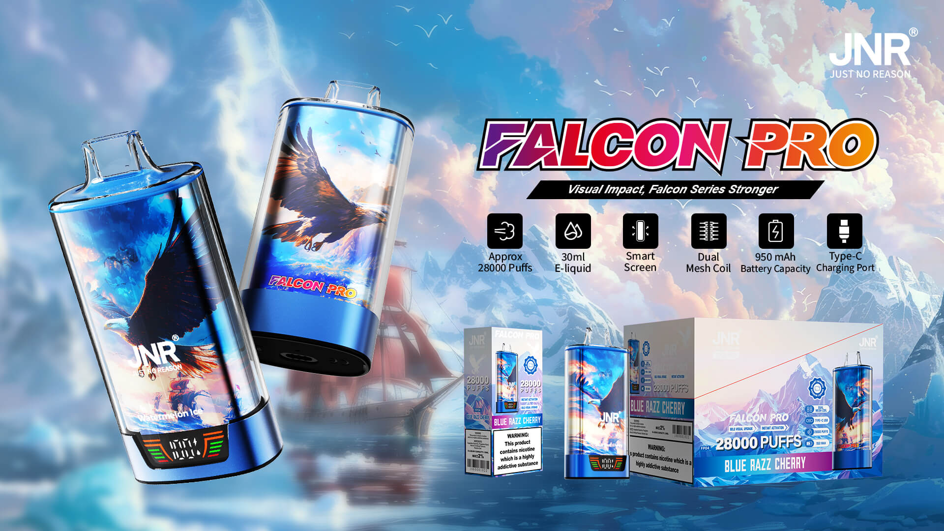 JNR Falcon Pro 28000 Einweg Vape 